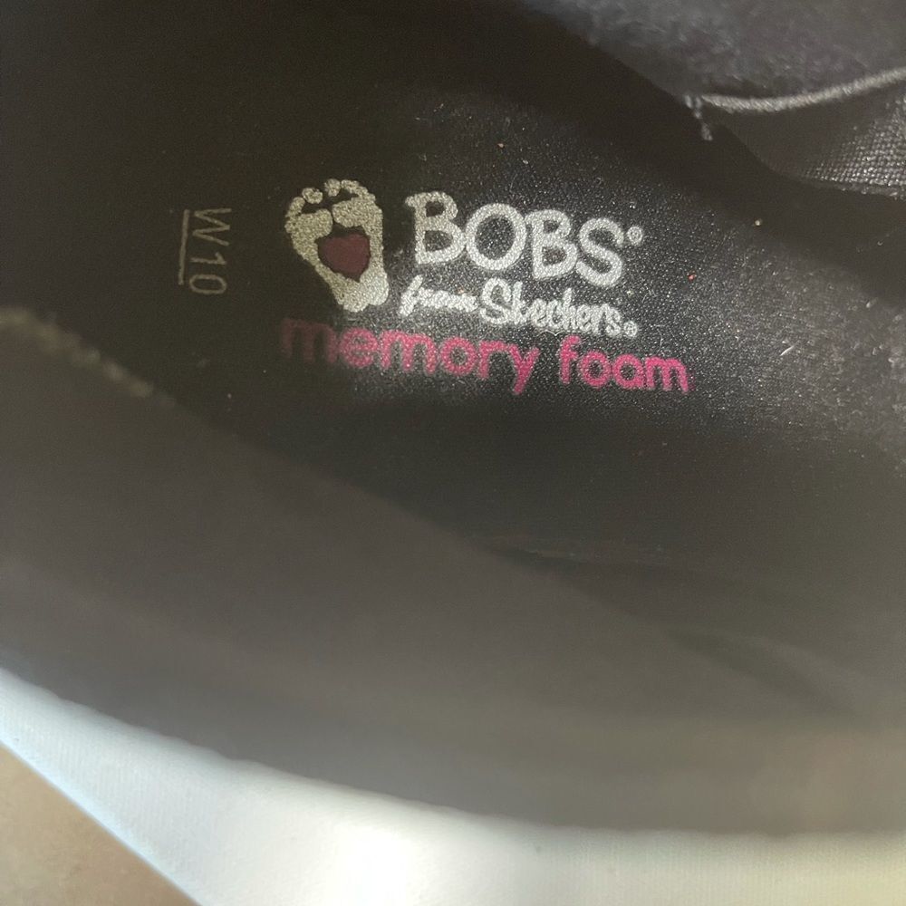 Bobs From Skechers Memory Foam Black Canvas Ankle… - image 6